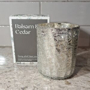 Illume Candles Balsam & Cedar Small Boxed Crackle Glass 8.3oz Candle